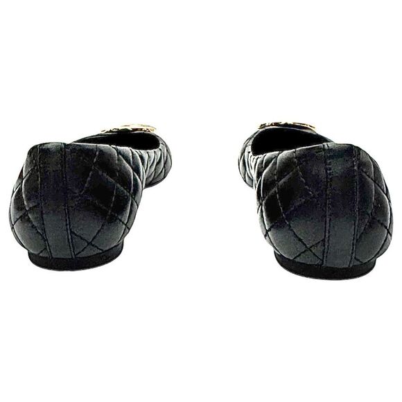 Tory Burch Women’s Ballet Flats Shoes Black Quilted Leather Size 6.5 M Pre-Owned - Picture 5 of 11